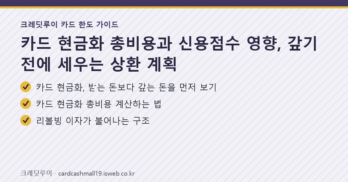 크레딧루이 핵심 내용을 정리한 요약 카드